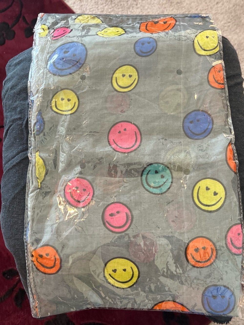 Smiley Face Multicolor Scarf
